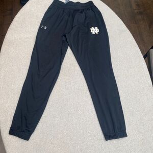 Notre Dame Under Armour Black Compression Draw String Sweat Pants Men's Size S